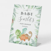 Signe De Table Baby shower Dinosaures Bienvenue (Recto)