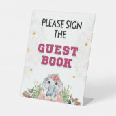 Signe De Table Baby shower éléphant (Recto)