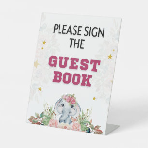 Signe De Table Baby shower éléphant