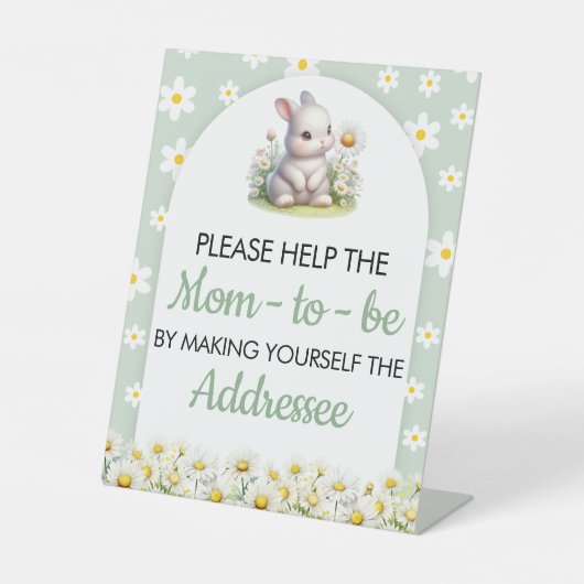 Signe De Table Baby shower Enveloppe Station Signal Bunny (Recto)