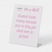 Signe De Table Baby Shower Fille (Recto)