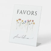 Signe De Table Baby shower Fleur sauvage coloré Privilèges (Recto)
