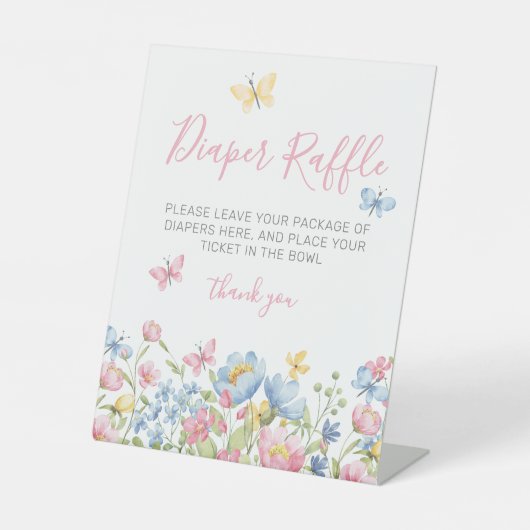 Signe De Table Baby shower Fleur sauvage de calèche (Recto)