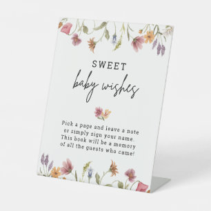 Signe De Table Baby shower Fleur sauvage de printemps Sweet Baby