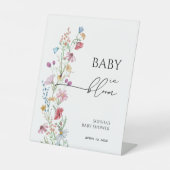 Signe De Table Baby shower fleur sauvage en fleurs (Recto)
