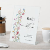 Signe De Table Baby shower fleur sauvage en fleurs (In SItu)
