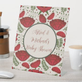 Signe De Table Baby shower fleur sauvage Red Poppy (In SItu)