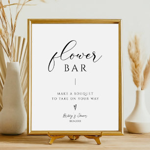 Signe De Table Baby-Shower Floral Minimaliste 'Construisez Votre