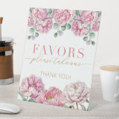 Signe De Table Baby shower Floral rose et or "Please Take One" (In SItu)