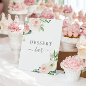 Signe De Table Baby shower floral rose vif Dessert Bar