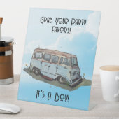 Signe De Table Baby shower for a boy, van (In SItu)