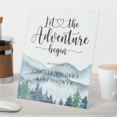 Signe De Table Baby shower Forest Adventure Mountains (In SItu)