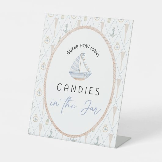 Signe De Table Baby Shower Games - Candy Jar Game (Recto)