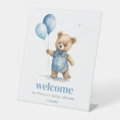 Signe De Table Baby shower Garçon Teddy Bear (Recto)