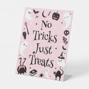Signe De Table Baby Shower Halloween Rose Pas de Blagues, Rien qu