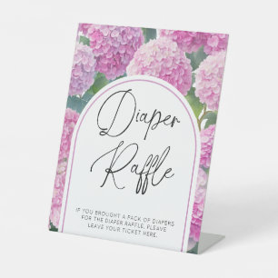 Signe De Table Baby shower Hydrangea Raffin de couche