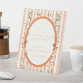 Signe De Table Baby shower Jardin Blushing Personnalisable (In SItu)