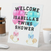 Signe De Table Baby shower jumeaux garçon et fille (In SItu)