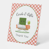 Signe De Table Baby shower Kawaii : Cartes à rouleaux pour Saumon (Recto)