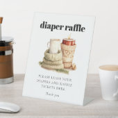 Signe De Table Baby shower laide moderne Raffle de couche (In SItu)