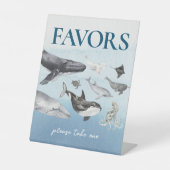 Signe De Table Baby shower moderne de l'Océan Rustique Faveurs (Recto)