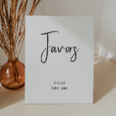 Signe De Table Baby shower moderne simple et neutre en faveur