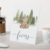 Signe De Table Baby shower Ours de bois Faveurs (In SItu)