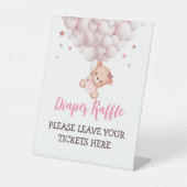 Signe De Table Baby shower Ours de fille au rayon (Recto)