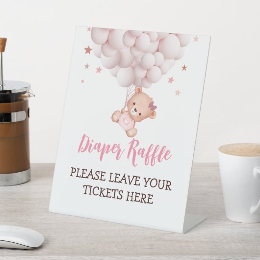 Signe De Table Baby shower Ours de fille au rayon (In SItu)