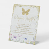 Signe De Table Baby shower papillon diaper raffle (Recto)