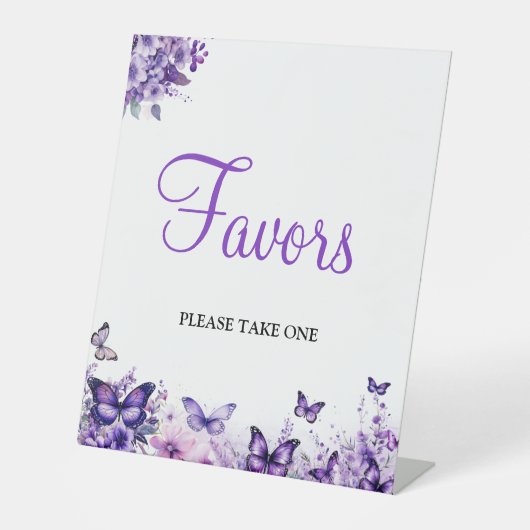 Signe De Table Baby shower papillon Faveurs (Recto)