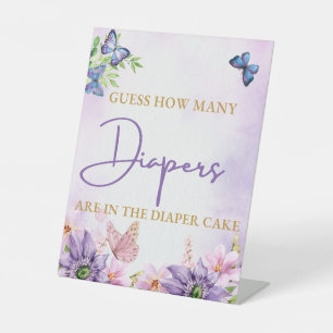 Signe De Table Baby shower papillon - Symbole de piédestal