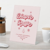 Signe De Table Baby shower rose de Noël Déchets Raffle (In SItu)