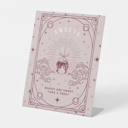 Signe De Table Baby shower rose doux (Recto)