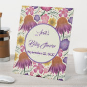 Signe De Table Baby shower rose Fleur sauvage enchanteur (In SItu)