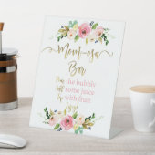 Signe De Table Baby shower rose fleuri Momosa bar (In SItu)