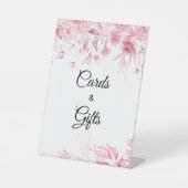 Signe De Table Baby shower rose Floral Carte & Cadeaux (Recto)