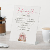 Signe De Table Baby shower rose sucré Citrouille tard la nuit (In SItu)