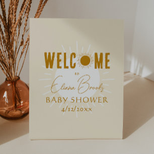 Signe De Table Baby shower Rustique Boho Sunshine