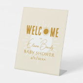 Signe De Table Baby shower Rustique Boho Sunshine (Recto)