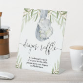 Signe De Table Baby shower safari éléphant  de tombola (In SItu)