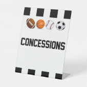 Signe De Table Baby shower sportif Anniversaire Concession Stand  (Recto)