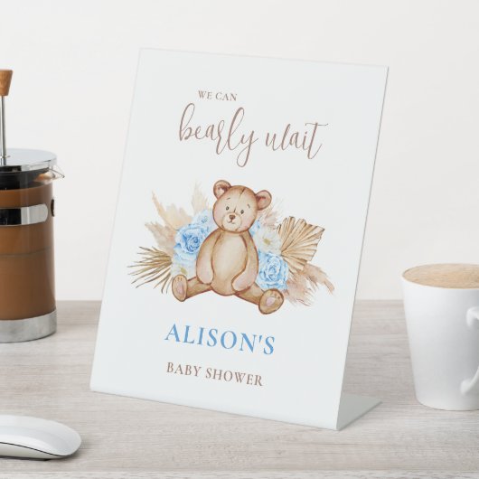 Signe De Table Baby shower Teddy Bear (In SItu)