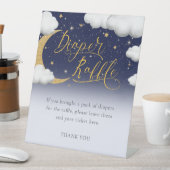 Signe De Table Baby shower Twinkle Little Star Diaper Raffle (In SItu)