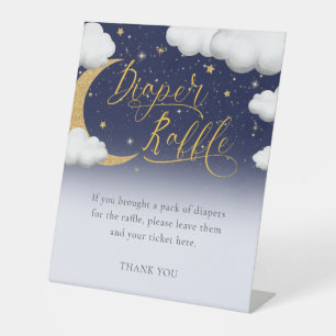Signe De Table Baby shower Twinkle Little Star Diaper Raffle