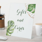 Signe De Table Baby shower vert Tropical Palm Genre Neutre (In SItu)