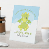 Signe De Table Baby shower Whimsical Boy Dragon (In SItu)