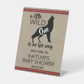 Signe De Table Baby shower Wild One Boys Bienvenue (Recto)