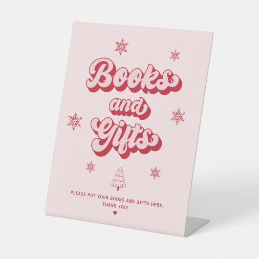 Signe De Table Baby showers de Noël Livres et Cadeaux (Recto)