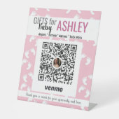 Signe De Table Baby showers de travail GIrl pour bébé (Recto)